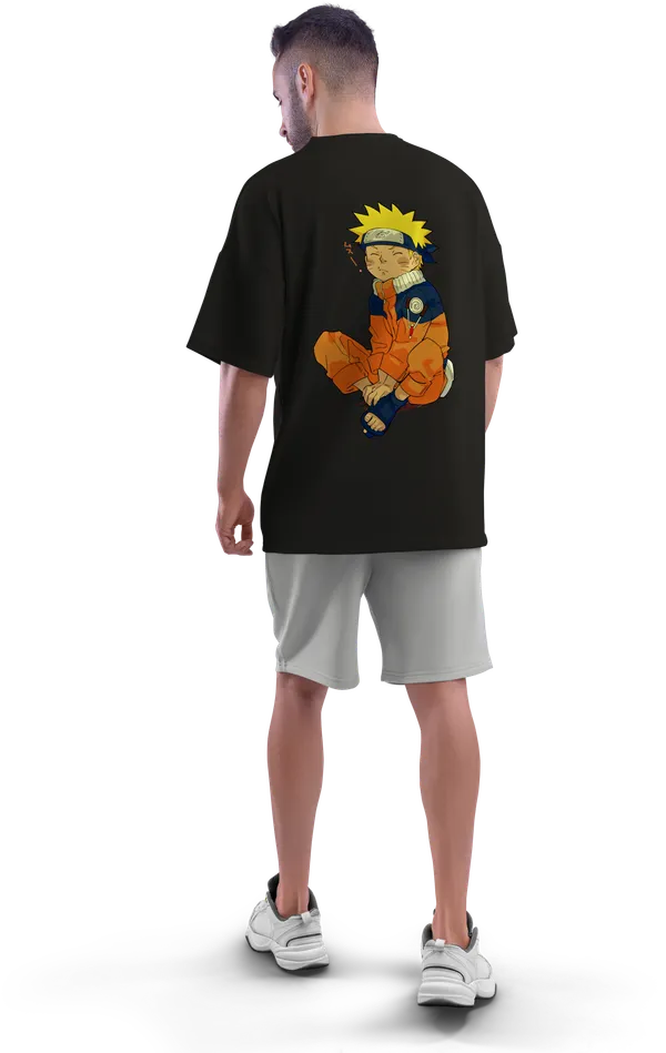 Naruto_Black_Loose_fit_T-shirt_-_Back_print
