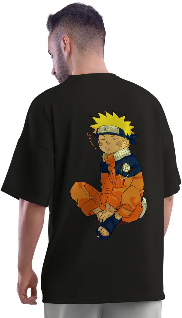 Naruto_Black_Loose_fit_T-shirt_-_Back_print