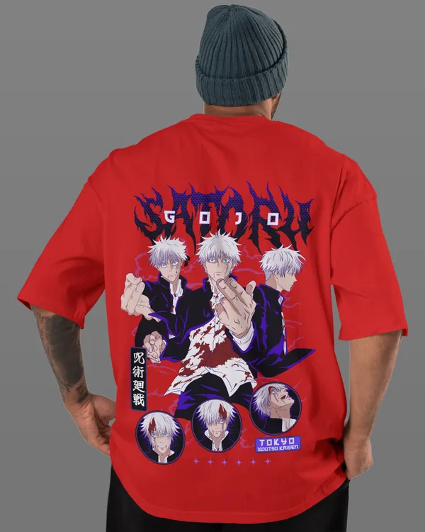 Jujutsu_Kaisen_-_Satoru_Gojo_Red_Oversized_T-shirt