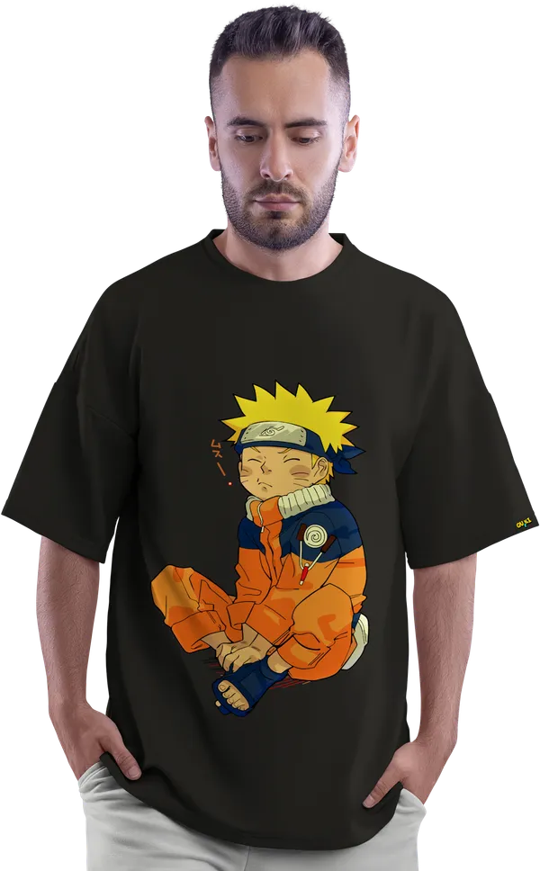 Naruto_Black_Loose_fit_T-shirt_-_Front