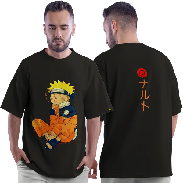 Naruto_Black_Loose_fit_T-shirt_-_Front