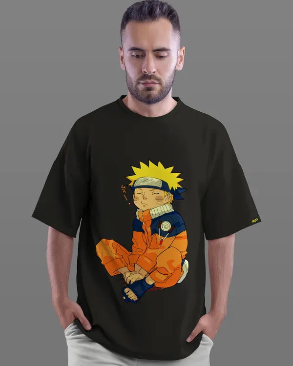 Naruto_Black_Loose_fit_T-shirt_-_Front