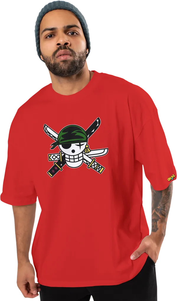 One_Piece_-_Zoro_Asura_Red_Oversized_T-Shirt