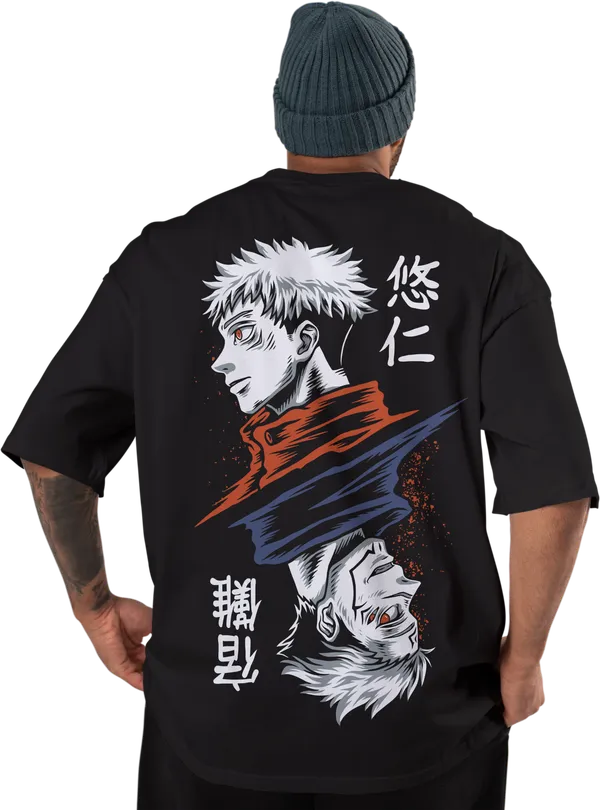 Jujutsu_Kaisen_-_Itadori_x_Sukuna_Black_Oversized_T-Shirt