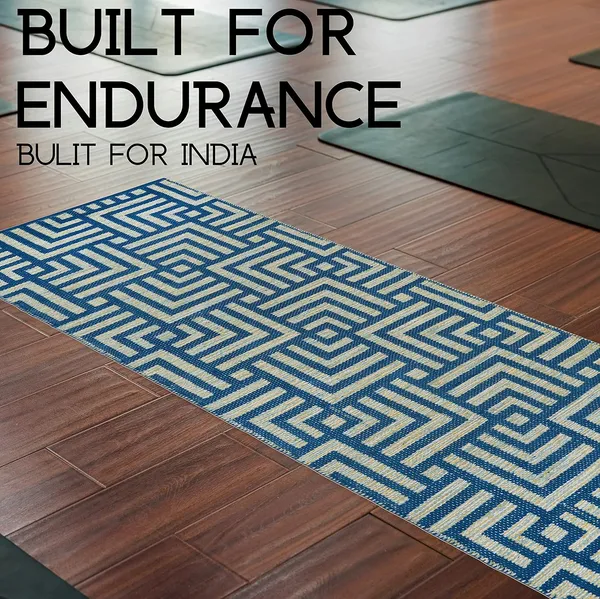 Blue_Handmade_Knitted_Melange_Premium_Cotton_Yoga_Mat_With_Strong_Anti_Skid_Backing,_Carry_Bag_&_Strap_(2_X_6_Feet_|_8_Mm_Thick)