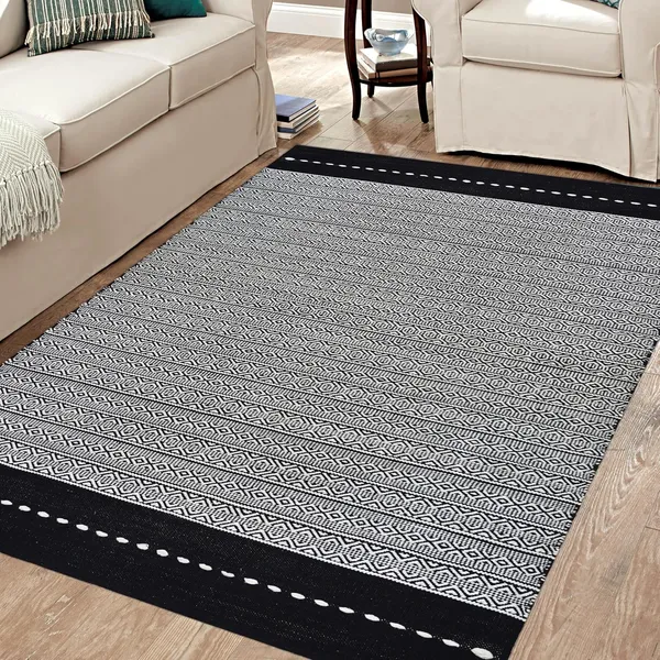 Black_&_White_Handmade_Knitted_Premium_Cotton_Thick_And_Tightly_Woven_Rug_Carpet_For_Bedroom,_Living_Room,_Kids_Room_(140_X_200_Cm)
