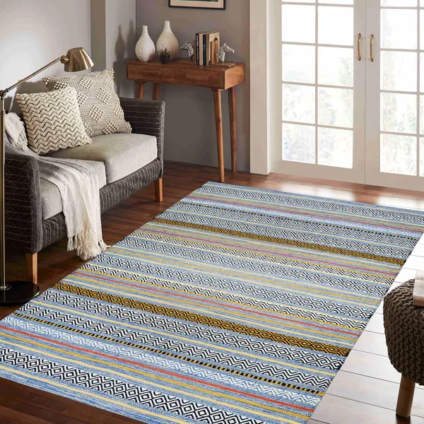 Blue_Melange_Handmade_Knitted_Premium_Cotton_Rug_For_Bedroom,_Living_Room,_Kitchen_(4_X_6_Feet)