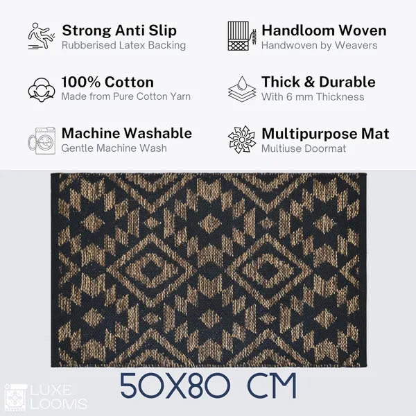Black_Handmade_Knitted_Anti_Slip_Cotton_Floor_Mats_For_Home_(50_X_80_Cm)_(Pack_Of_2_Pcs)