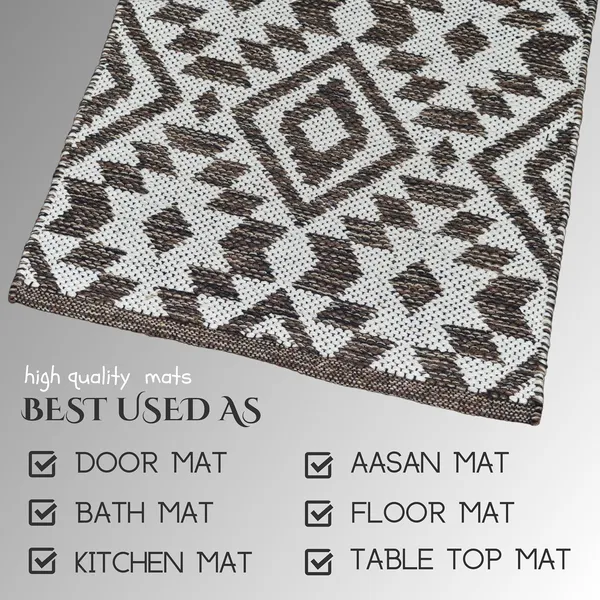 White_Handmade_Knitted_Anti_Slip_Cotton_Water_Absorbing_Floor_Mats_(50_X_80_Cm)_(Pack_Of_2_Pcs)