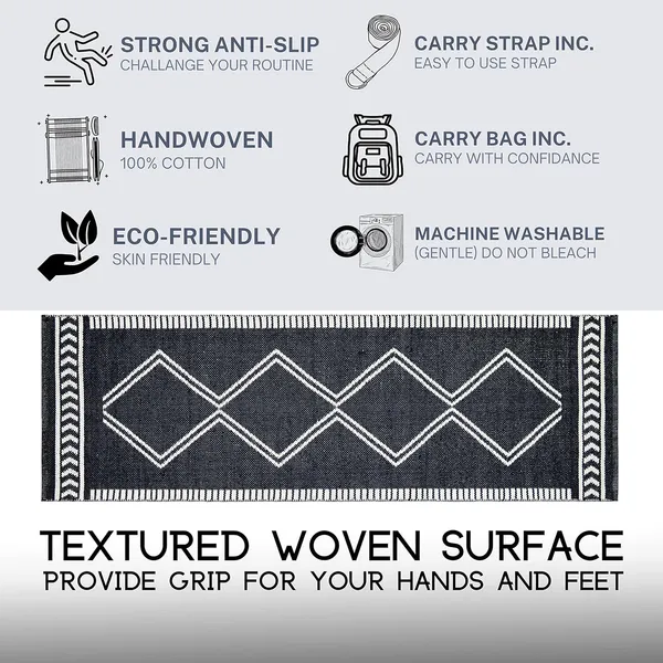Black_Handmade_Knitted_Strong_Anti-Slip_Backing_Cotton_Yoga_Mat_(70_X_200_Cm_|_8_Mm_Thick)