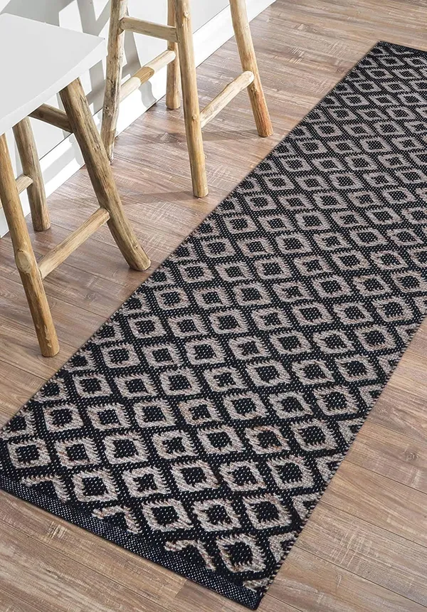 Black_Handmade_Knitted_Cotton_Runner_For_Bedroom,_Living_Room,_Kitchen,_Entrance_(45_X_130_Cm_|__10_Mm_Thick)