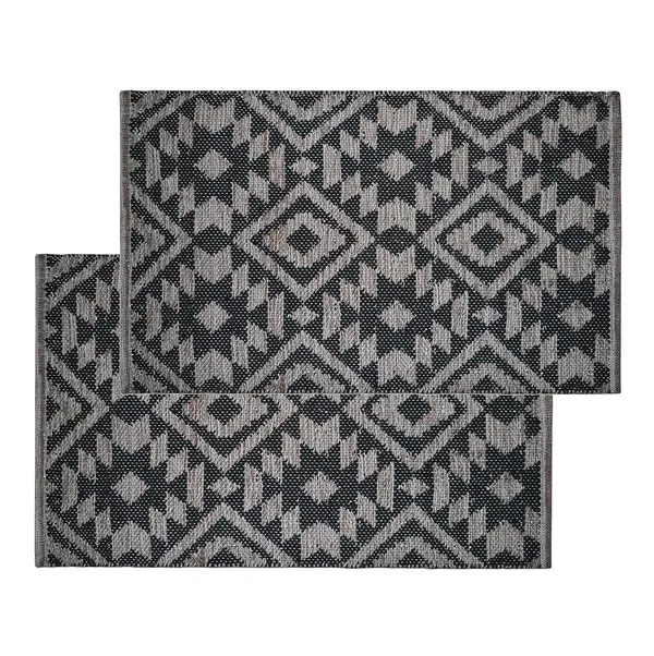 Black_Premium_Handmade_Knitted_Cotton_Strong_Anti_Slip_Grip,_Water_Absorbing_Machine_Washable_Mats_(50_X_80_Cm_|__8_Mm_Thick)_(Pack_Of_2_Pcs)