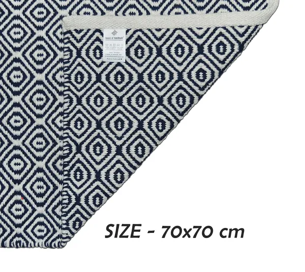 Blue_Handmade_Knitted_Multipurpose_Cotton_Thick_Square_Puja_Mat_(70_X_70_Cm_|__9_Mm_Thick)