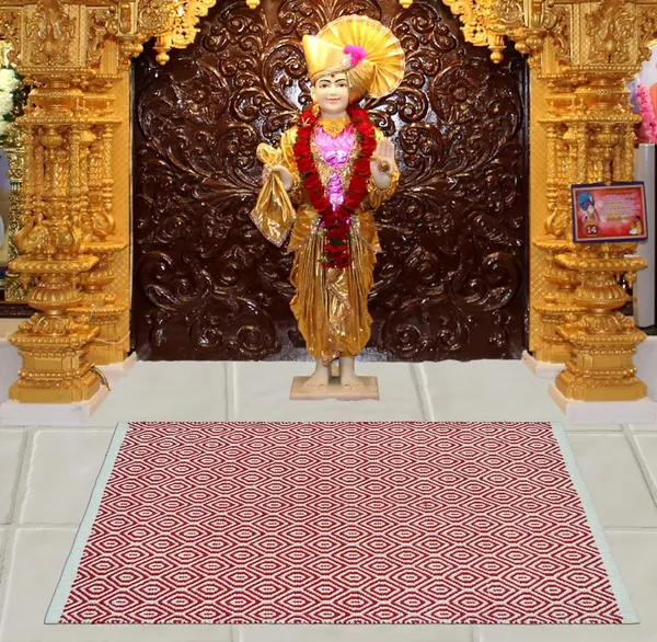 Red_Handmade_Knitted_Multipurpose_Cotton_Thick_Square_Puja_Mat_(70_X_70_Cm_|__9_Mm_Thick)