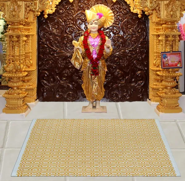 Yellow_Handmade_Knitted__Multipurpose_Cotton_Thick_Square_Puja_Mat_(70_X_70_Cm_|__9_Mm_Thick)