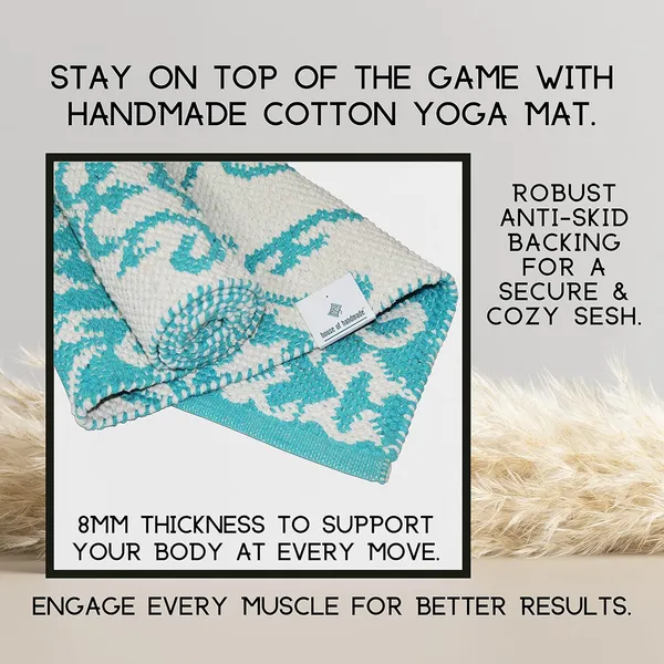 Aqua_Handmade_Knitted_Premium_Cotton_Yoga_Mat_With_Strong_Anti_Skid_Backing,_Carry_Bag_&_Strap_(8Mm)