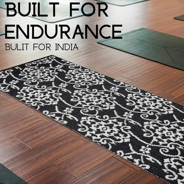 Black_Premium_Handmade_Knitted_Cotton_Yoga_Mat_With_Strong_Anti_Skid_Backing,_Carry_Bag_&_Strap_(8Mm)