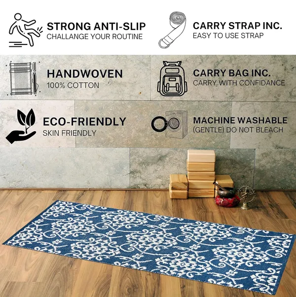 Handwoven_Cotton_Yoga_Mat,_2X6_Feet,_8_mm_Thickness,_Washable_Color-Blue