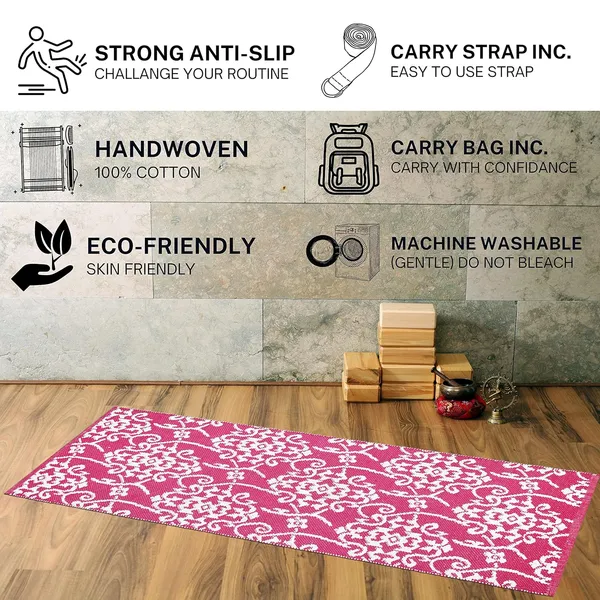 Pink_Handmade_Knitted__Premium_Cotton_Yoga_Mat_With_Strong_Anti_Skid_Backing,_Carry_Bag_&_Strap_(8Mm)