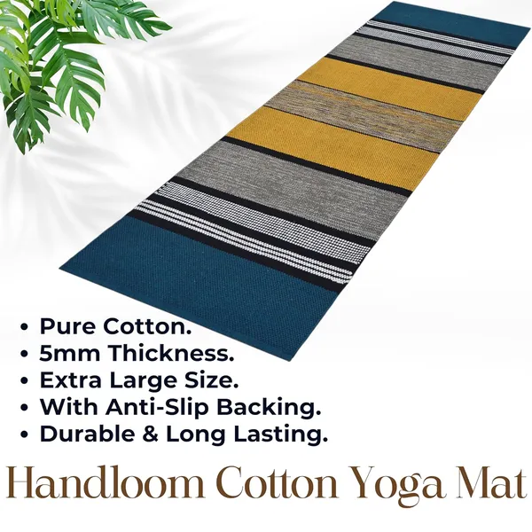 Green_Handmade_Knitted_Cotton_Yoga_Mat_For_Women_And_Men_With_Carry_Bag_And_Strap_(2.4_X_6.8_Feet)
