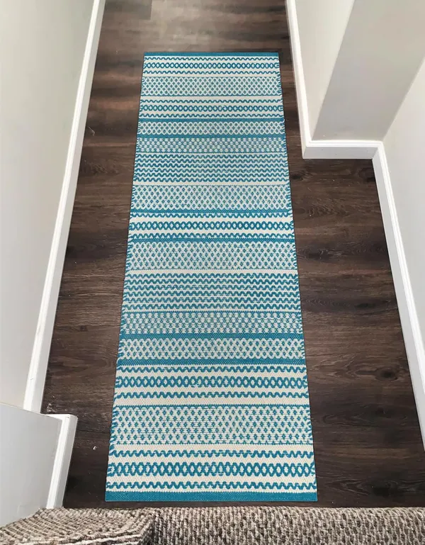 Turquoise_Handmade_Knitted_Thick,_Anti_Skid,_Pure_Cotton_Bedside_Runner_For_Bedroom,_Living_Room,_Kitchen_(50_X_150_Cm)