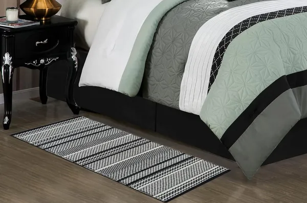 Black_Handmade_Knitted_Cotton_Runner_For_Bedroom,_Kitchen,_Balcony_(45_X_130Cm_|_8_Mm_Thick)