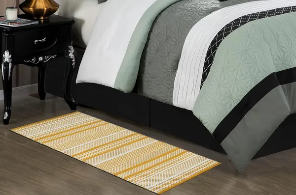 Yellow_Handmade_Knitted_Handwoven_Cotton_Runner_For_Bedroom,_Kitchen,_Balcony_(45_X_130Cm_|_8_Mm_Thick)