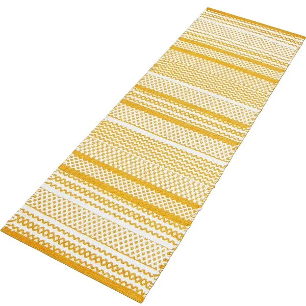 Yellow_Handmade_Knitted_Handwoven_Cotton_Runner_For_Bedroom,_Kitchen,_Balcony_(45_X_130Cm_|_8_Mm_Thick)