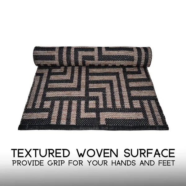 Black_Handmade_Knitted_Melange_Premium_Cotton_Yoga_Mat_With_Strong_Anti_Skid_Backing,_Carry_Bag_&_Strap_(2_X_6_Feet_|_8_Mm_Thick)