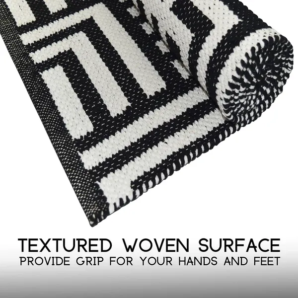 Black_&_White_Handmade_Knitted_Premium_Cotton_Yoga_Mat_With_Strong_Anti_Skid_Backing,_Carry_Bag_&_Strap_(2_X_6_Feet_|_8_Mm_Thick)