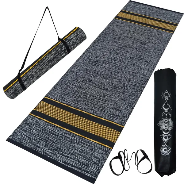 Multicolor_Handmade_Knitted_Premium_Cotton_Yoga_Mat_With_Strong_Anti_Skid_Backing,_Carry_Bag_&_Strap_(2_X_6_Feet_|_5_Mm_Thick)