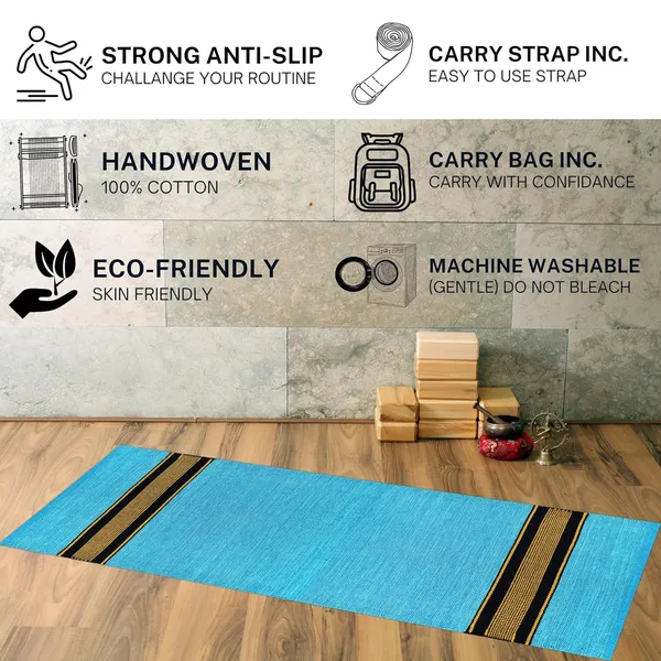 Turquoise_Handmade_Knitted_Premium_Cotton_Yoga_Mat_With_Strong_Anti_Skid_Backing,_Carry_Bag_&_Strap_(2_X_6_Feet_|_5_Mm_Thick)