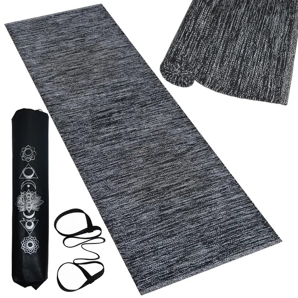 Black_Handmade_Knitted_Woven_Strong_Anti-Slip_Backing_Pure_Cotton_Yoga_Mat_For_Women_And_Men_(2_X_6_Feet_|_6_Mm)