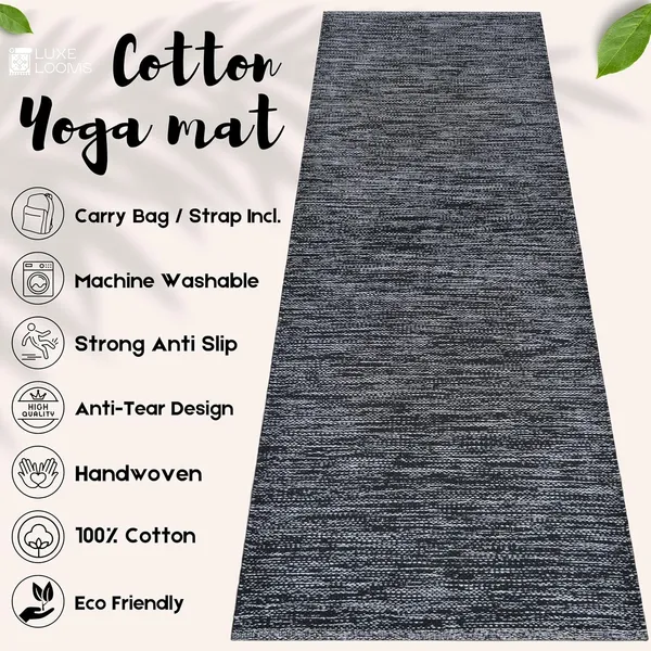 Black_Handmade_Knitted_Woven_Strong_Anti-Slip_Backing_Pure_Cotton_Yoga_Mat_For_Women_And_Men_(2_X_6_Feet_|_6_Mm)