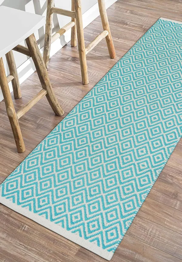 Turquoise_Anti_Skid_Handmade_Knitted_Runner_For_Bedroom,_Living_Room,_Bathroom,_Kitchen_(45_X_130_Cm_|_10_Mm_Thick)
