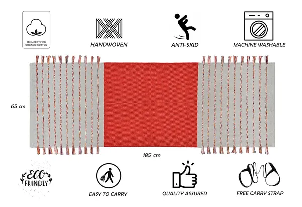Orange_Handmade_Knitted_Cotton_Yoga_Mat_Ribbed_With_Fringes_For_Extra_Grip_Anti-Slip_With_Carry_Bag_&_Strap_(2_X_6_Feet_|_9_Mm_Thick)