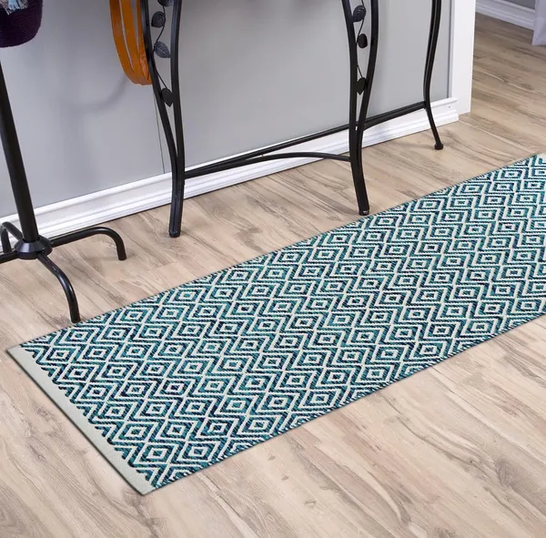 Blue_Handmade_Knitted_Cotton_Runner_For_Bedroom,_Living_Room,_Bathroom,_Kitchen_(45_X_130_Cm_|_10_Mm_Thick)