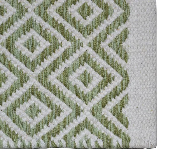 Green_&_White_Anti-Slip_Cotton_Handmade_Knitted_Runner_For_Home_Office_(45_X_130_Cm_|_10_Mm_Thick)