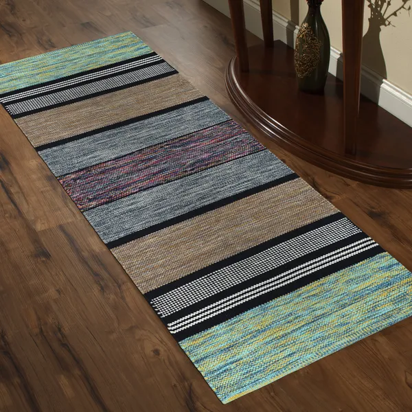 Hand_Woven_Runner_Rug,_2X6_Feet,_7_mm_Thickness,_Multiuse,_Green