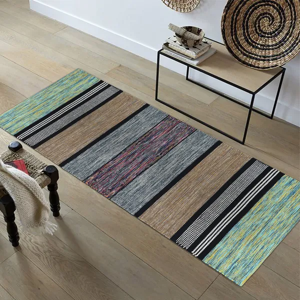 Hand_Woven_Runner_Rug,_2X6_Feet,_7_mm_Thickness,_Multiuse,_Green
