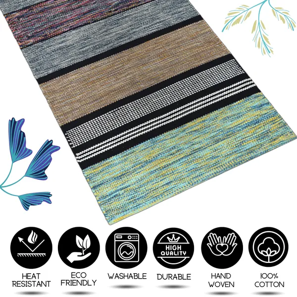 Hand_Woven_Runner_Rug,_2X6_Feet,_7_mm_Thickness,_Multiuse,_Green