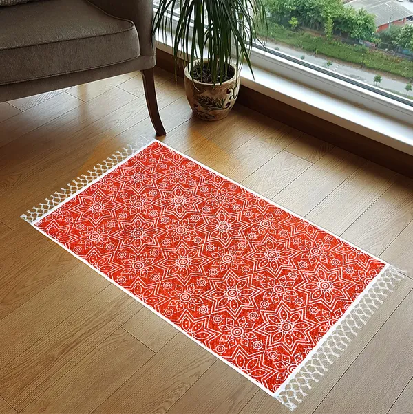 Handwoven_Cooton_Printed_Mat,_Size-_2X3_Feet,_Color-_Terracotta_/_BrickRed.
