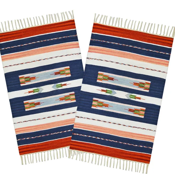 Multicolor_Handmade_Knitted_Cotton_Kilim_Rugs_For_Bedroom,_Livingroom,_Kitchen,_Kids_Room_(50_X_80_Cm_|__5_Mm_Thick)_(Pack_Of_2_Pcs)
