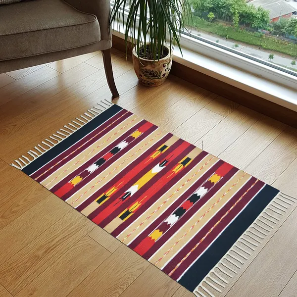 Handmade_Knitted_Multicolor_Pure_Cotton_Kilim_Rug_For_Bedroom,_Living_Room,_Kitchen_(2_X_3_Feet_|__5_Mm_Thick)