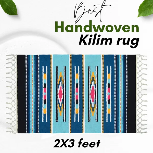 Green_Handmade_Knitted_Cotton_Kilim_Rugs_For_Bedroom,_Living_Room,_Guest_Room_(60_X_90_Cm)