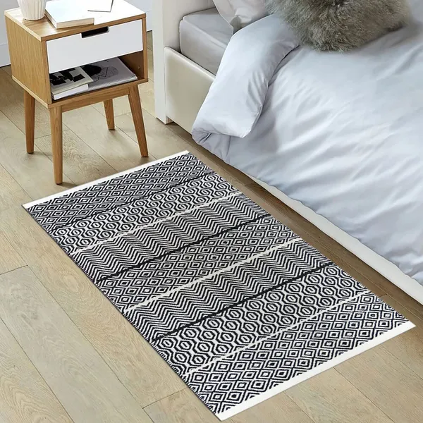 Black_Handmade_Knitted_Multiuse_Cotton_Rug_For_Bedroom,_Living_Room,_Bathroom,_Kitchen,_Balcony_(60_X_100_Cm_|__8_Mm_Thick)
