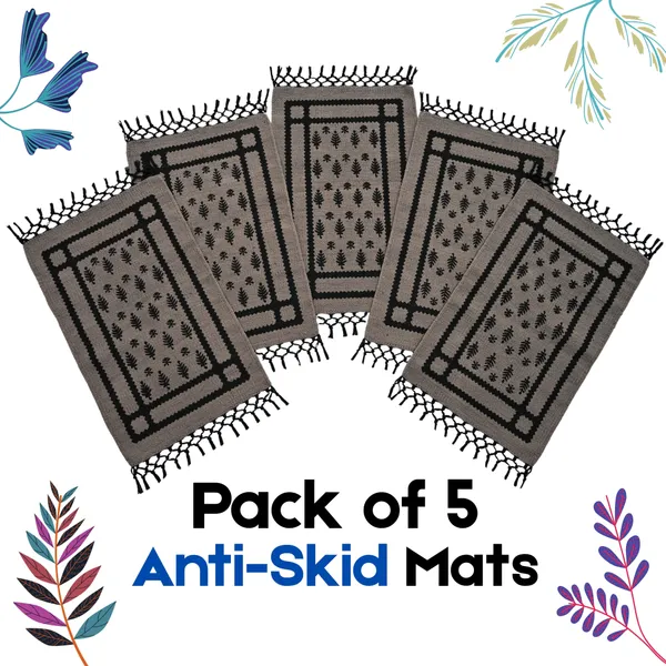 Premium_Cotton_Doormats,_Anti_Skid,_Handloom_woven_&_Hand_Printed,_Size-_40X60_cm,_Pack_of_5