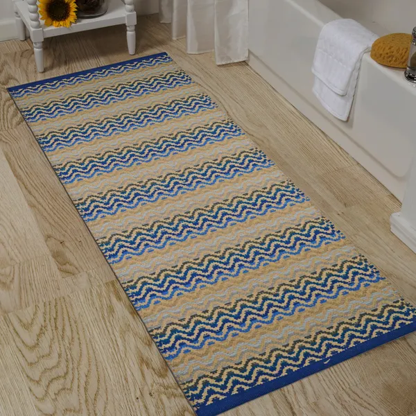 Premium_Cotton_Runner_Rug_for_Kitchen,_Bedroom,_etc._Size-_50X120_cm,_Anti_Skid,_Color-_Blue
