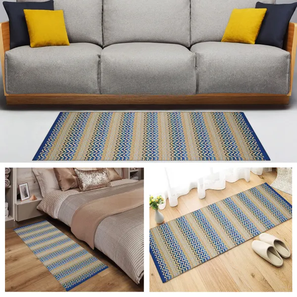 Premium_Cotton_Runner_Rug_for_Kitchen,_Bedroom,_etc._Size-_50X120_cm,_Anti_Skid,_Color-_Blue