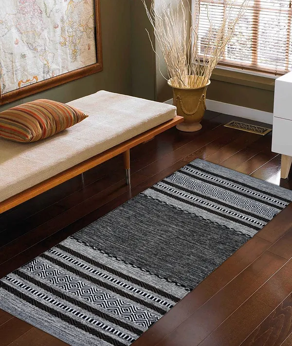 Premium_Handwoven_Multiuse_Runner_Rug_for_Home._Size-2X5_Feet_Anti-Skid._Color_-_Grey